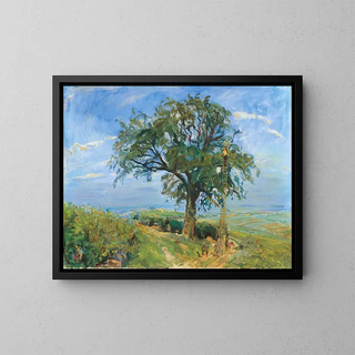 Harvest of Fruits in the Palatinate The Pear Tree - Max Slevogt — framed artwork on a wall