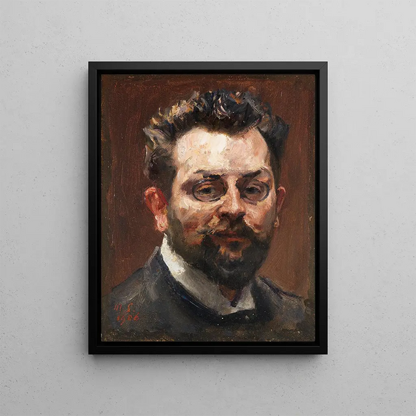 Self-portrait painting - Max Slevogt — framed artwork on a wall