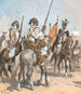 Bedouins on horseback - Max Tilke — artwork view