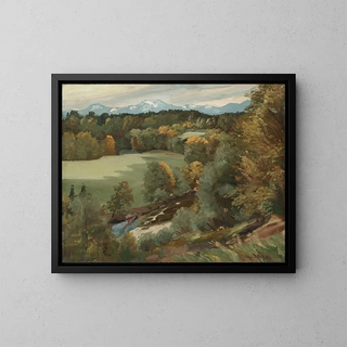 View of Saint-Sauveur sur la Prien - Max Tresenreuter — framed artwork on a wall