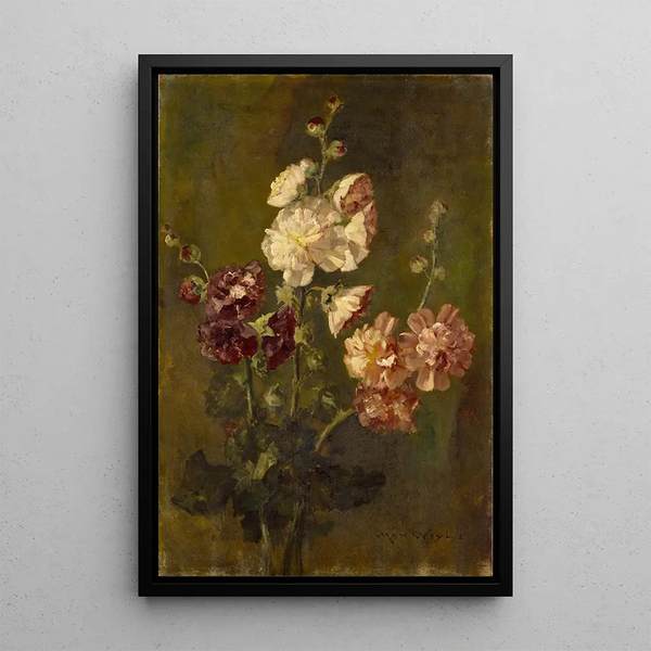 Rose trémière - Max Weyl — framed artwork on a wall