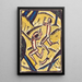 Two Nude Dancers in a Landscape - Max Zachmann — framed artwork on a wall