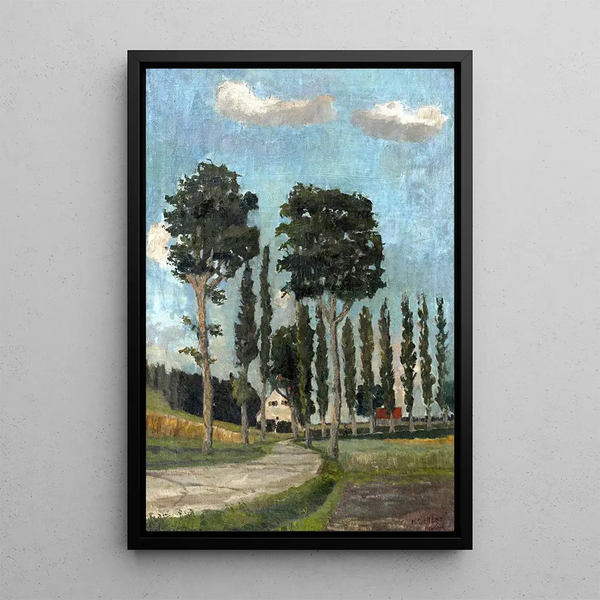 Allée dans la région de Dachau - Max Zettler — framed artwork on a wall
