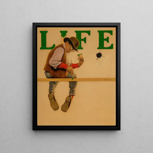 A Man of Letters - Maxfield Parrish — framed artwork on a wall