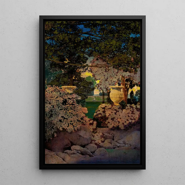 The oaks - Maxfield Parrish — framed artwork on a wall