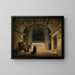 Interior of the crypt of the Nativity Church in Bethlehem - Maxim Nikiforovich Vorobiev — framed artwork on a wall