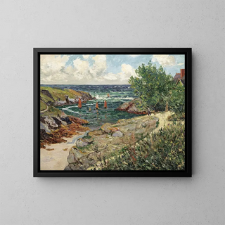 The Port of Goulphar, Belle-Île-en-Mer - Maxime Maufra — framed artwork on a wall