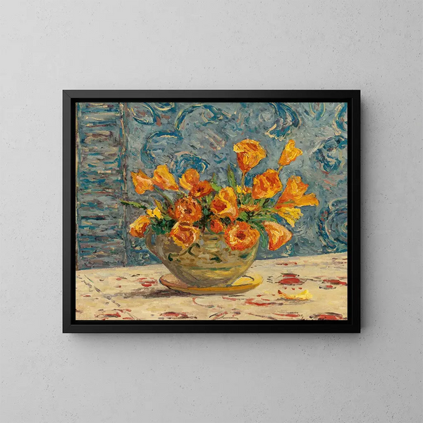 Vase de fleurs - Maxime Maufra — framed artwork on a wall