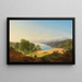 a scene on Lake Starnberg with the Starnberg Castle and the Rose Island in the background - Maximilian Haushofer — framed artwork on a wall