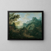 Mountain landscape painting ideal with a path - Maximilian Joseph Schinnagl — framed artwork on a wall
