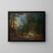 Landscape painting of a forest at dusk - Maximilian Joseph Schinnagl — framed artwork on a wall
