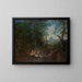 Landscape painting of a forest in the morning - Maximilian Joseph Schinnagl — framed artwork on a wall