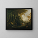Landscape painting with a stream on the left - Maximilian Joseph Schinnagl — framed artwork on a wall