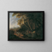 Landscape painting with a stream on the right - Maximilian Joseph Schinnagl — framed artwork on a wall