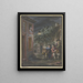 Night Serenade in the Alley of a Small Town - Maximilian Neustück — framed artwork on a wall
