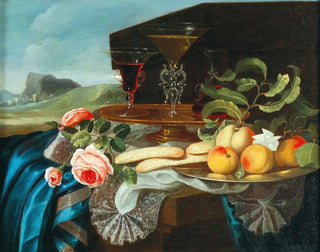 a still life of flowers and fruits - Maximilian Pfeiler — artwork view