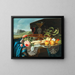 a still life of flowers and fruits - Maximilian Pfeiler — framed artwork on a wall
