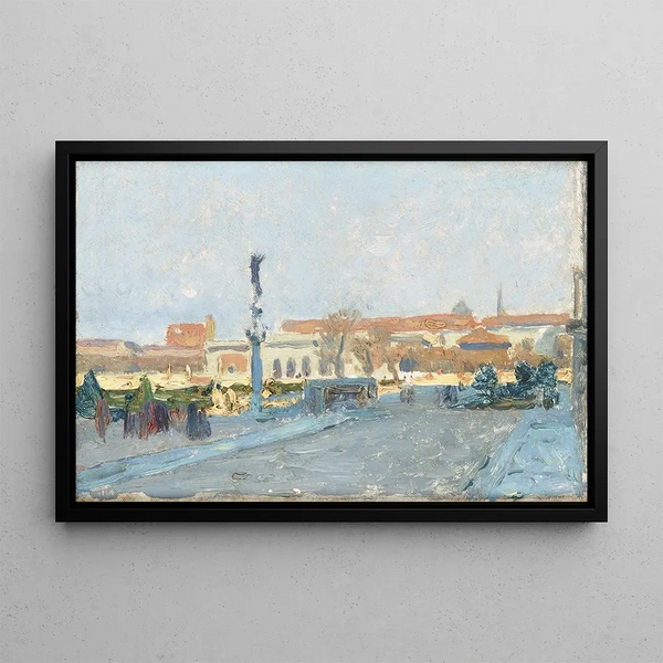 View of Vienna from the outer gate of the castle - Maximilian Suppantschitsch — framed artwork on a wall