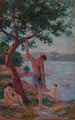 Saint-Tropez bathers under the pine grove - Maximilien Luce — artwork view