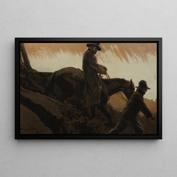 Return to Sandhill Camp - Maynard Dixon — framed artwork on a wall