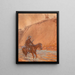 The Fugitive's Horse Dives into the Deep Water - Maynard Dixon — framed artwork on a wall