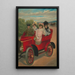 Car painting - Meek Company — framed artwork on a wall