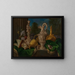 Still life with gold and silver - Meiffren Comte — framed artwork on a wall
