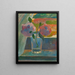 a Still life with flowers in a glass - Meijer Isac de Haan — framed artwork on a wall