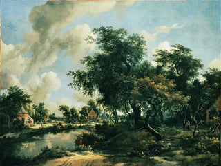 a Stormy Landscape - Meindert Hobbema — artwork view
