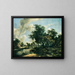a Stormy Landscape - Meindert Hobbema — framed artwork on a wall