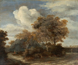 Hutte au bord de la route - Meindert Hobbema — artwork view