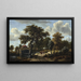 The Travelers - Meindert Hobbema — framed artwork on a wall