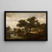 Watermill Painting - Meindert Hobbema — framed artwork on a wall