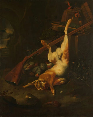 Melchior dHondecoeter - A Hunters Bag with Dead Hare.webp