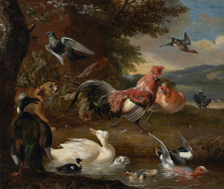 Poules et canards - Melchior d'Hondecoeter — artwork view