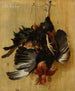 a Hanged Rooster on a Nail - Melchior d'Hondecoeter — artwork view