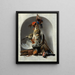 a Still life with birds and hunting equipment in a niche - Melchior d'Hondecoeter — framed artwork on a wall