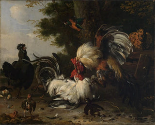 La guerre dans la cour des poules - Melchior de Hondecoeter — artwork view