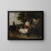 La guerre dans la cour des poules - Melchior de Hondecoeter — framed artwork on a wall