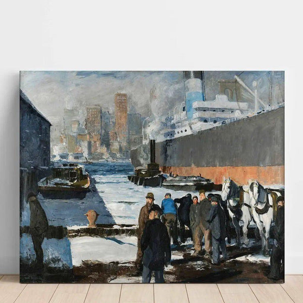 Reproduction of the painting Men of the Docks - George Bellows