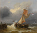 Turbulent Sea Painting - Charles Louis Verboeckhoven — artwork view