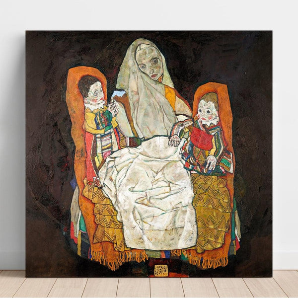 Reproduction of the painting Mother with 2 children III - Egon Schiele