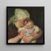 Mother with child - Hermann Groeber — framed artwork on a wall
