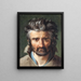 Head of a Man - Merry-Joseph Blondel — framed artwork on a wall