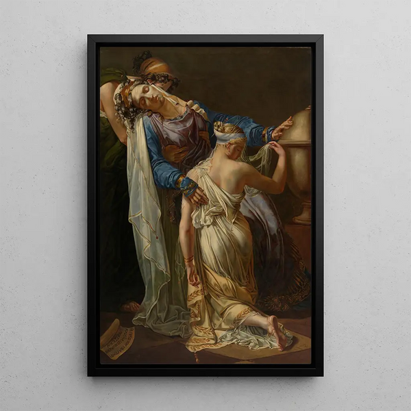 Hécube and Polyxène - Merry-Joseph Blondel — framed artwork on a wall
