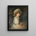 Girl with a Cat - Meta Plückebaum — framed artwork on a wall