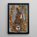 Allégorie de la patrie with portrait of Emperor Moctezuma - Mexican School — framed artwork on a wall