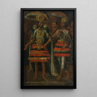 Mexican School - Portrait Of Moctezuma Y Cuahutemoc.webp