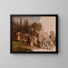 a family of nobles and a monk - Michał Elwiro Andriolli — framed artwork on a wall