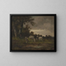 Sheep in the meadow at the edge of the forest - Michał Elwiro Andriolli — framed artwork on a wall